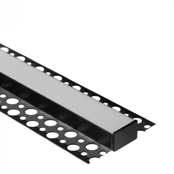 Profilo LED GNS01 da superficie nero diffusore opale 1m Ecolight