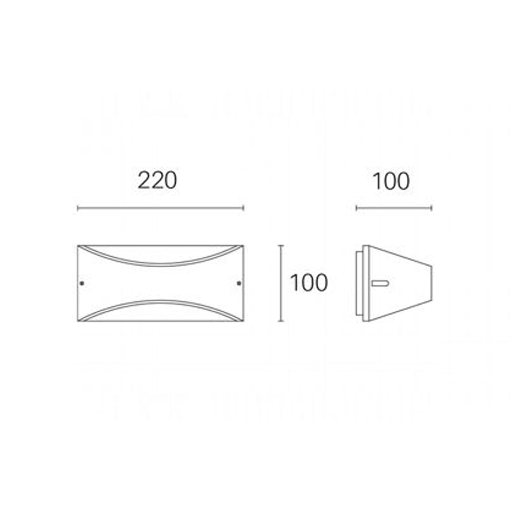 Applique Da Esterno Moderna Lhasa Alluminio E Termoplastica Caffè Led 10W 4000K