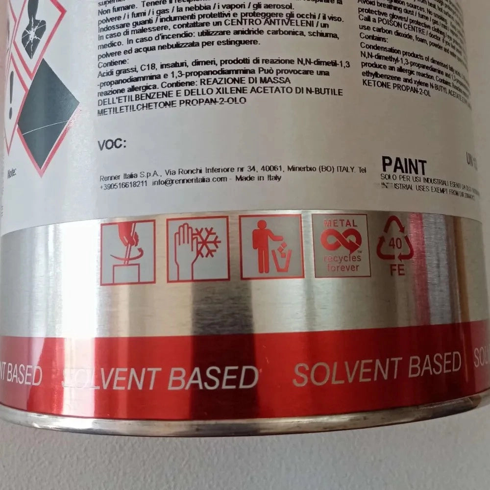 Renner renfast 5kg smalto opaco - tutti i ral 7000 - base nitro a rapida essiccazione, colore  ral 7023 - grigio
