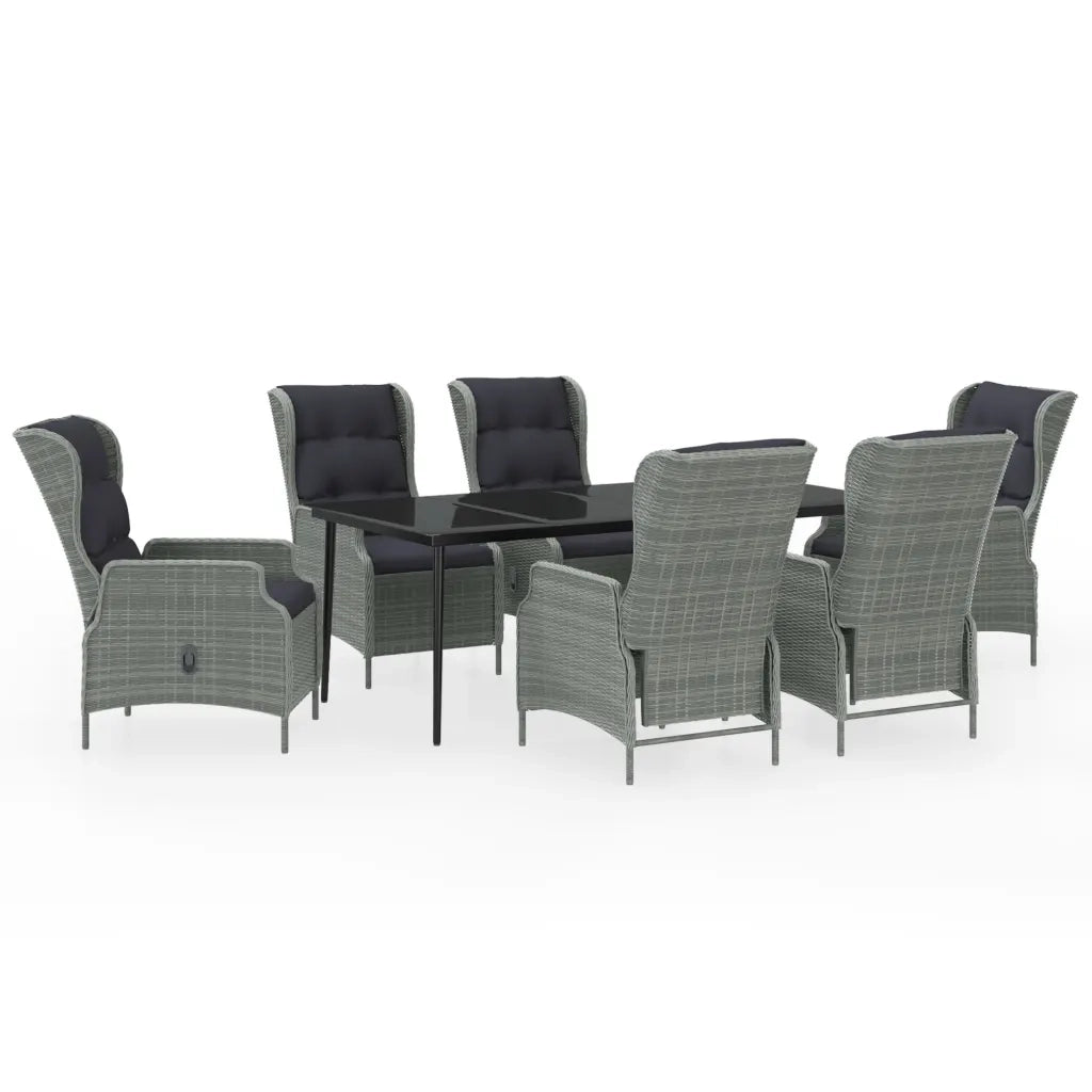 Set da Pranzo da Giardino 7 pz Grigio Chiaro 3099665