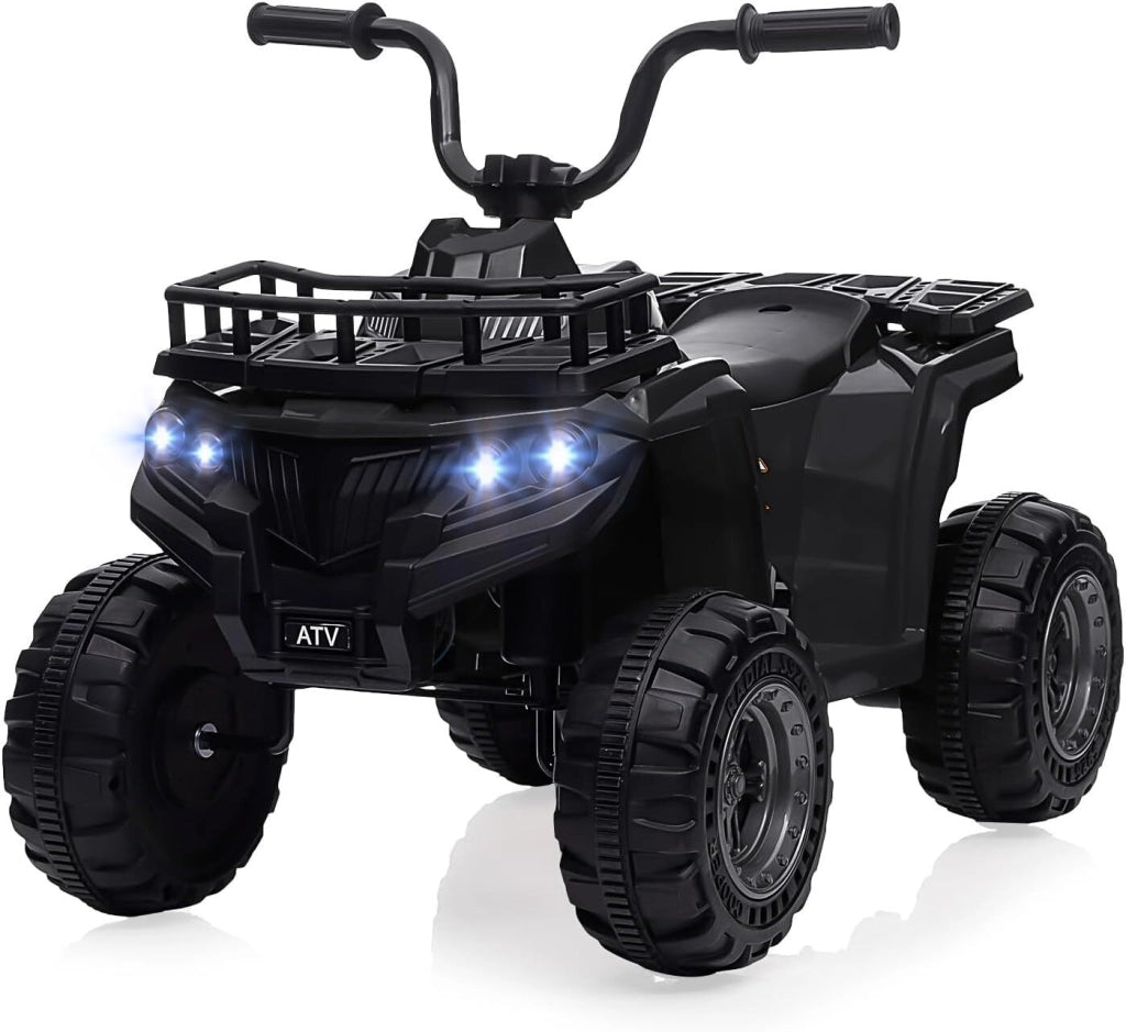 Macchina Elettrica per Bambini 12V con Telecomando; Luci LED e Cintura di Sicurezza; 2-6 Anni - Nero