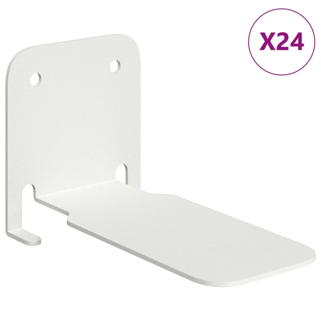 Mensola sospesa con lo scaffale 24 pcs Bianco 6 x 10,8 x 6,6 cm 8004073