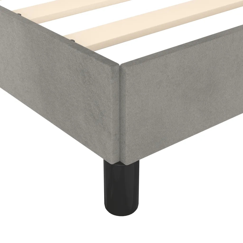 Giroletto senza Materasso Grigio Chiaro 140x200 cm Velluto 3125818