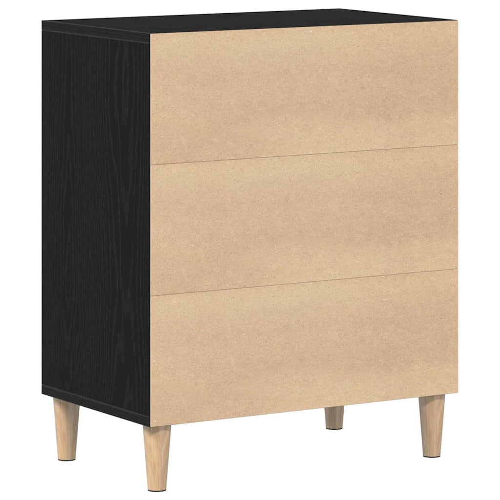 Credenza | Madia | Buffet da pranzo | Armadio da pranzo Rovere Nero 57 x 35 x 70 cm Legno multistrato