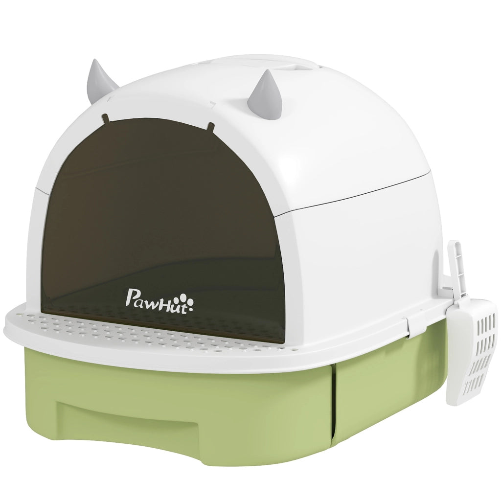 Casetta per gatti chiusa con porta ¨C zephmum ¨C verde 40.5x52x39 cm