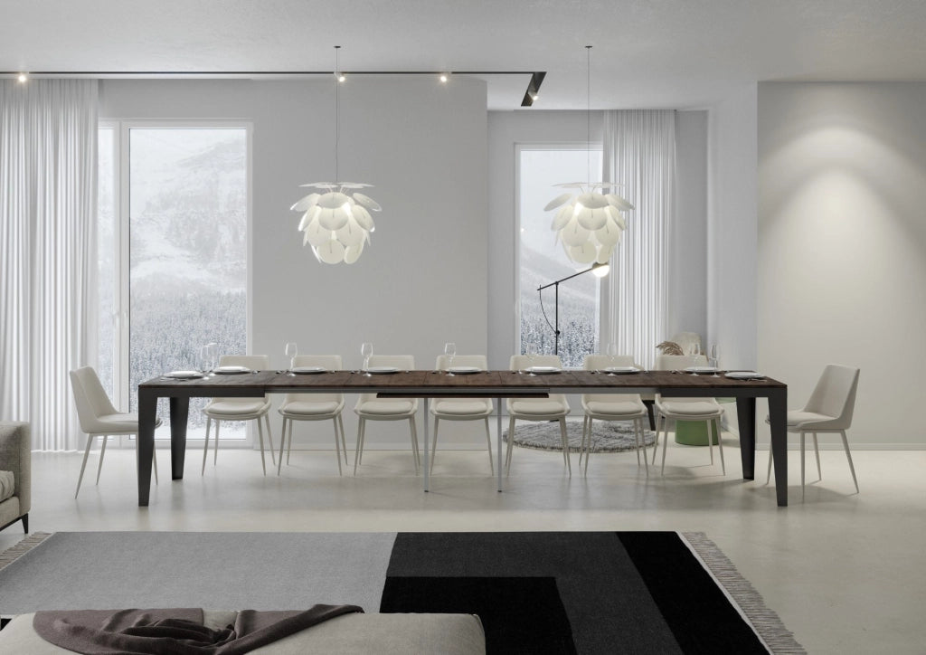 Tavolo Allungabile 160-420x90x77 cm Flame Evolution Noce