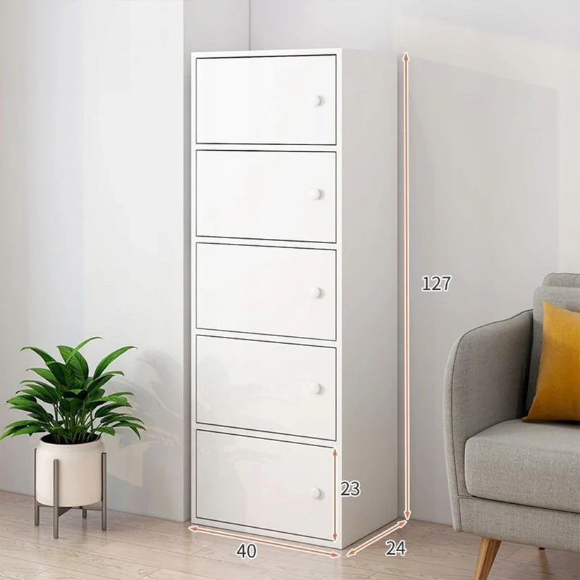 Armadio, bianco 40x24x127 cm