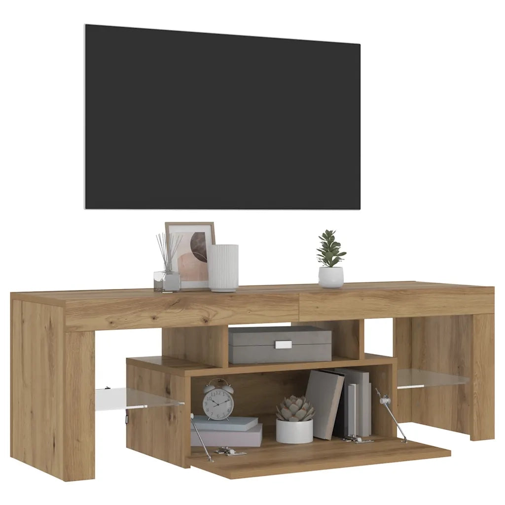 Mobile Porta TV con LED Artigianale 200x25x44 cm Multistrato 856302