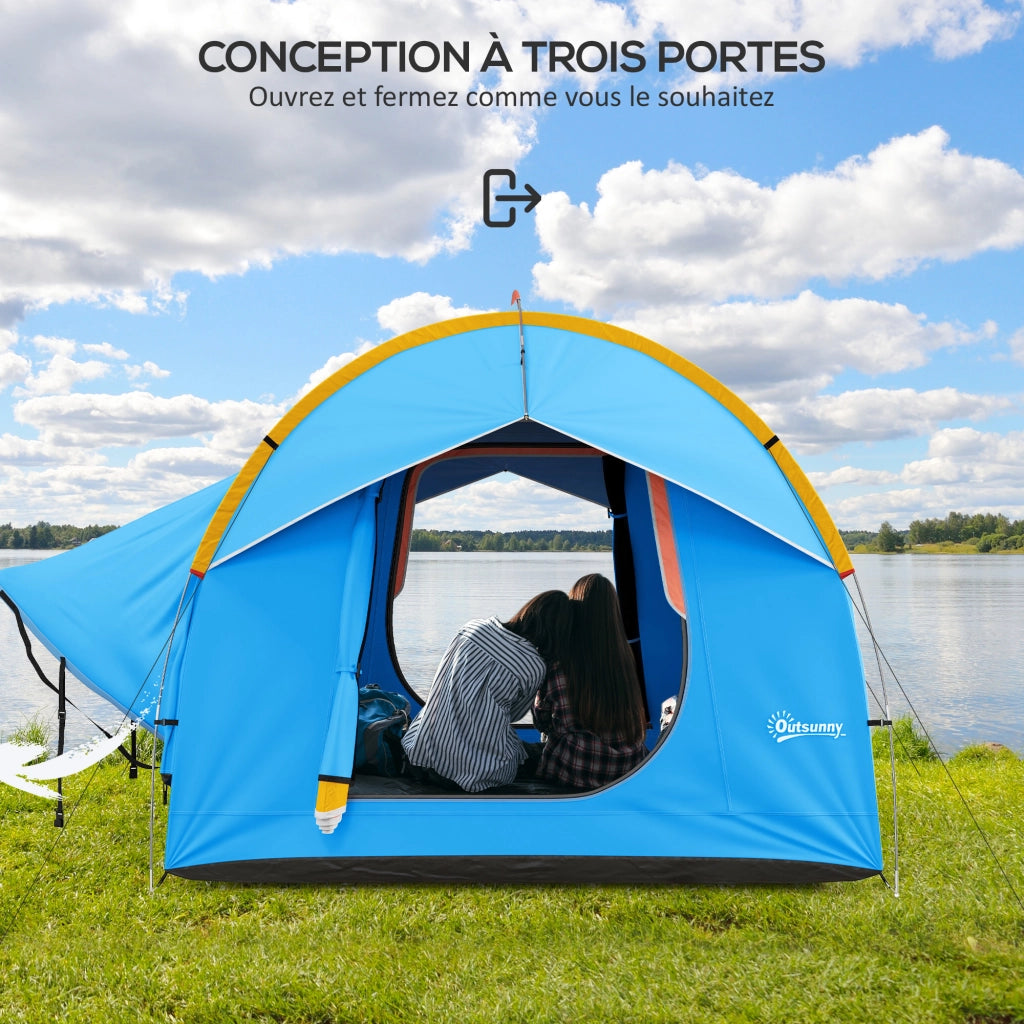 Tenda da campeggio per SUV ¨C Minimal ¨C blu e arancione