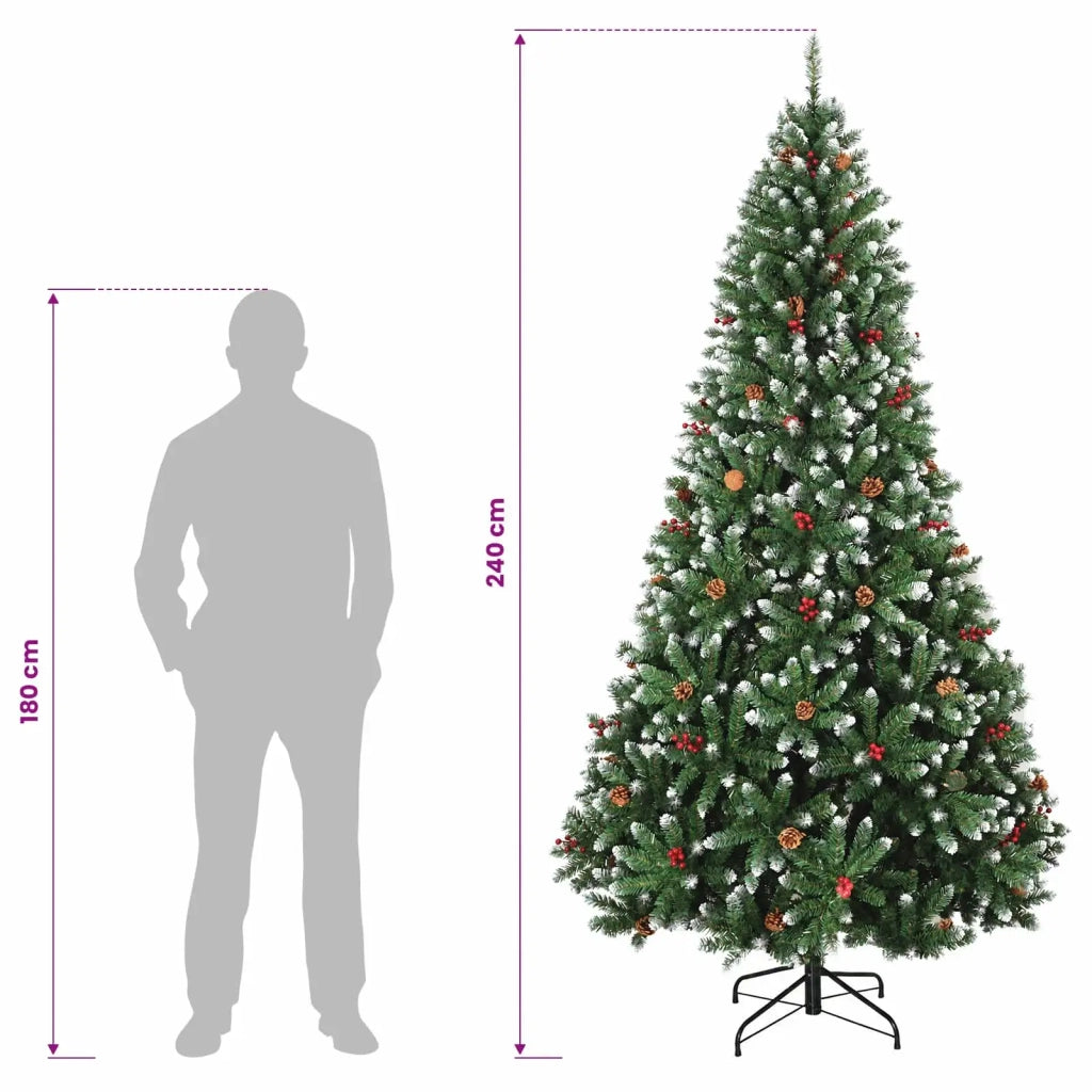 Albero di Natale Artificiale con Rami Pieghevoli 240 cm PVC 42054539