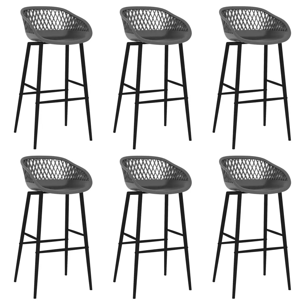 Set da Bar 7 pz Nero e Grigio 3057391