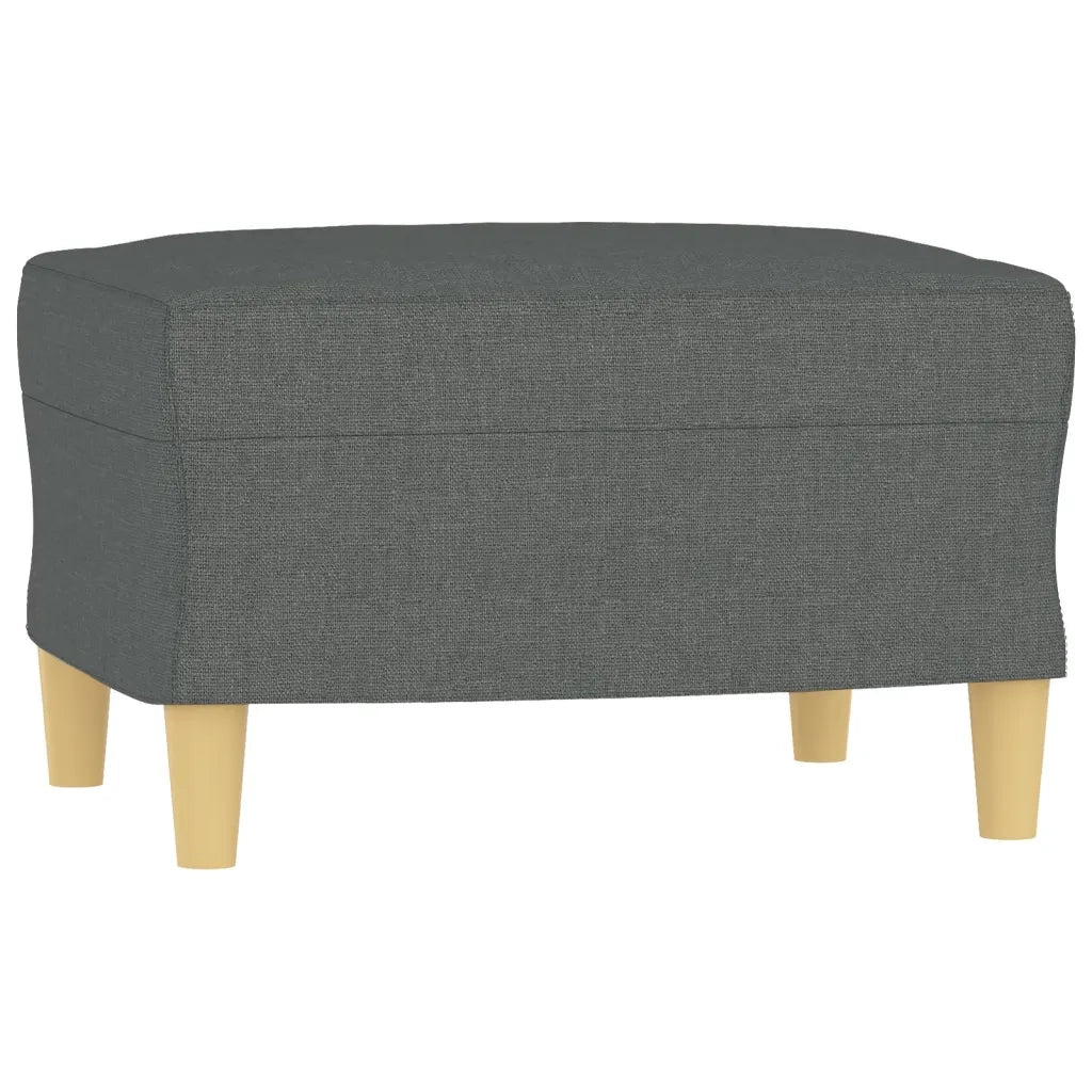 Poltrona | Sedia Relax con Poggiapiedi Grigio Scuro 60 cm in Tessuto