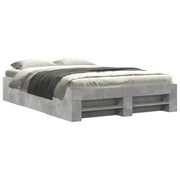 Letto matrimoniale | Letto per adulti | Giroletto Grigio Cemento 120x190 cm in Legno Multistrato