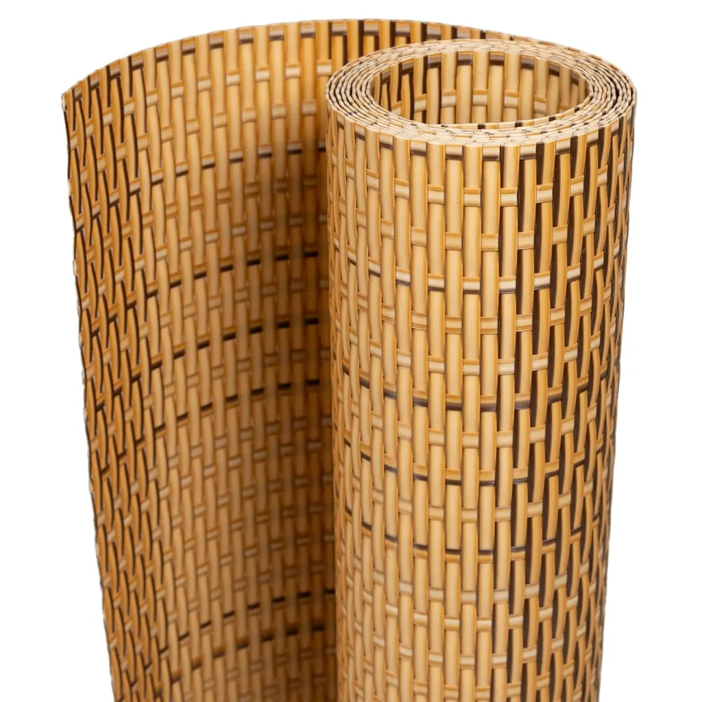 Schermo da balcone | Paravento da Balcone Marrone Chiaro 300x90 cm in Polyrattan