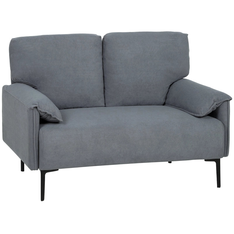 Divano 2 posti 127x72x84 cm con molle S in metallo grigio