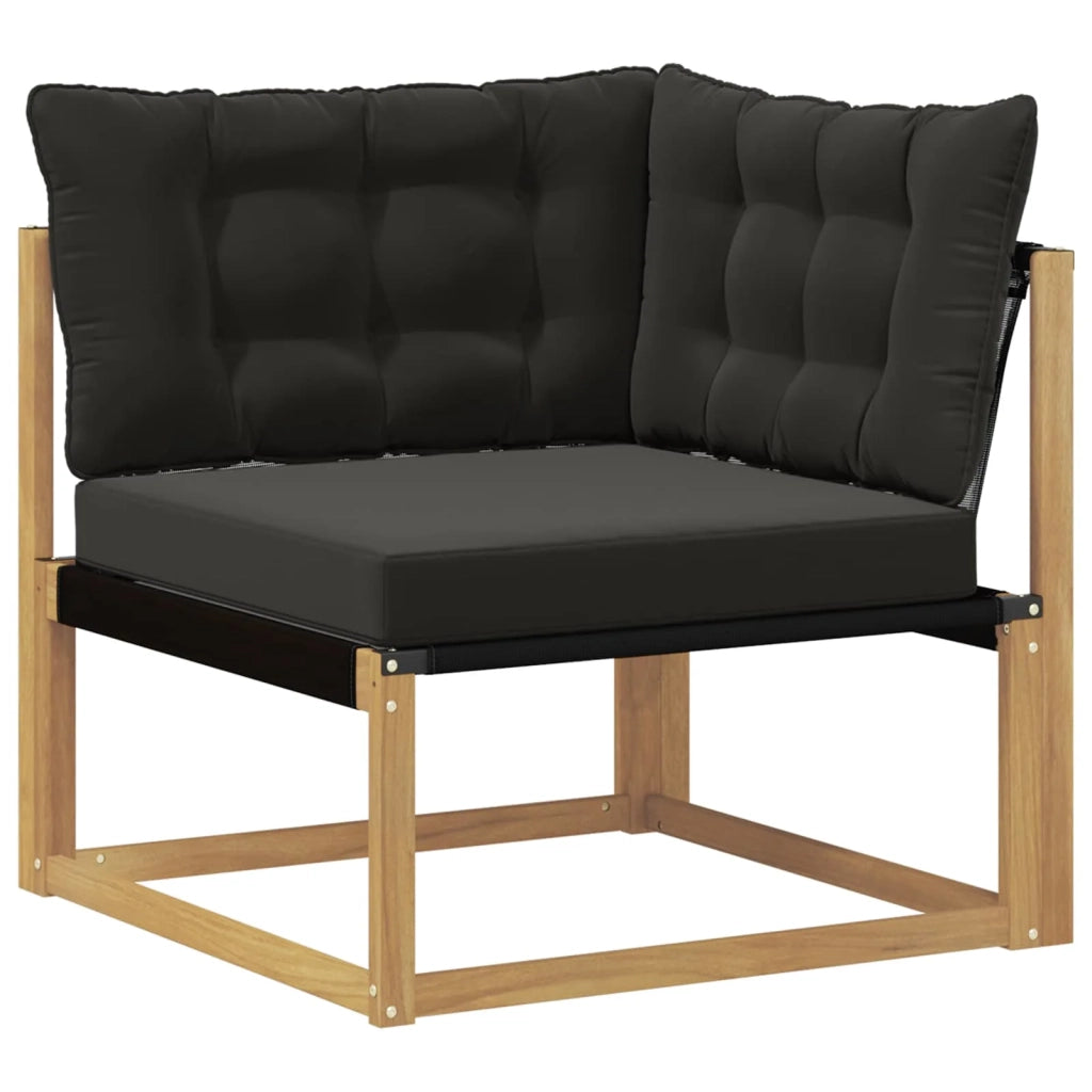 Set di divani da esterno 9 pz Bianco e Nero 3388826