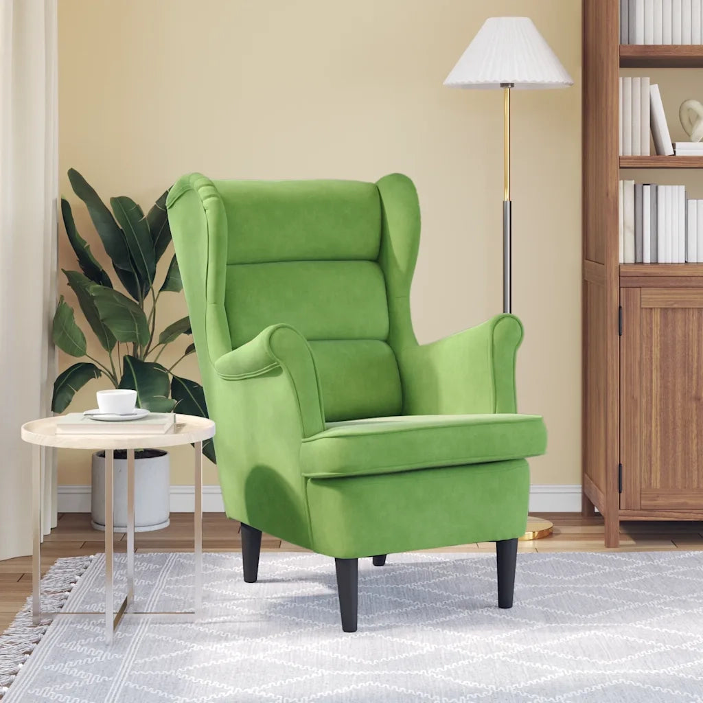 Poltrona Verde Chiaro in Velluto 324062