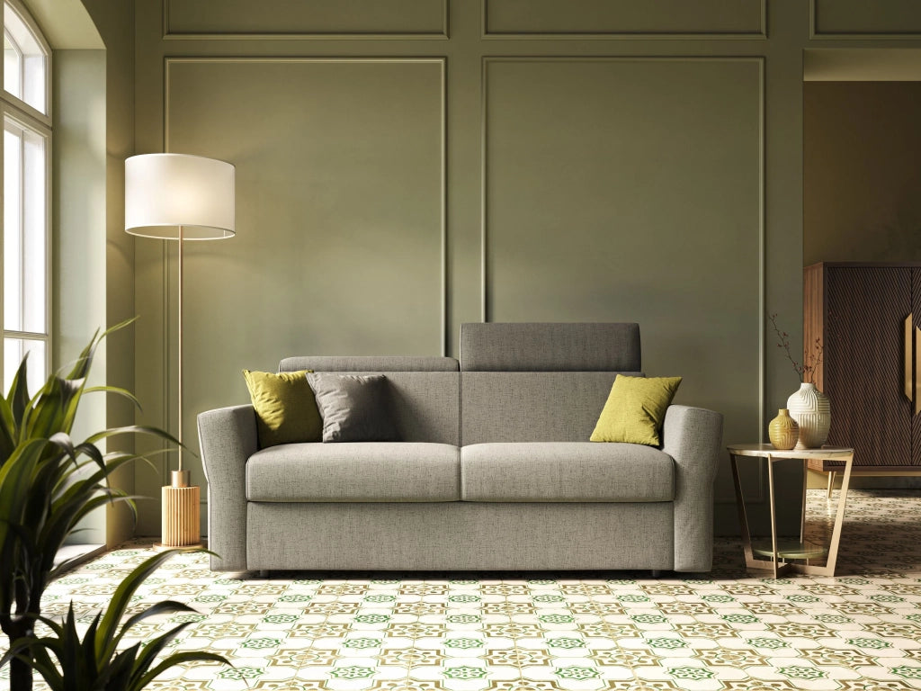 Avalon Divano letto con materasso H18 220 cm (mat. 160x197 cm) antracite