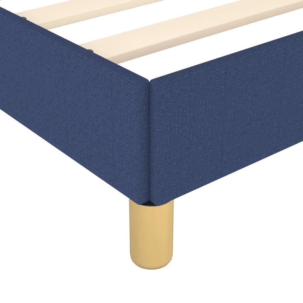 Letto matrimoniale | Letto per adulti | Giroletto senza Materasso Blu 140x200 cm in Tessuto
