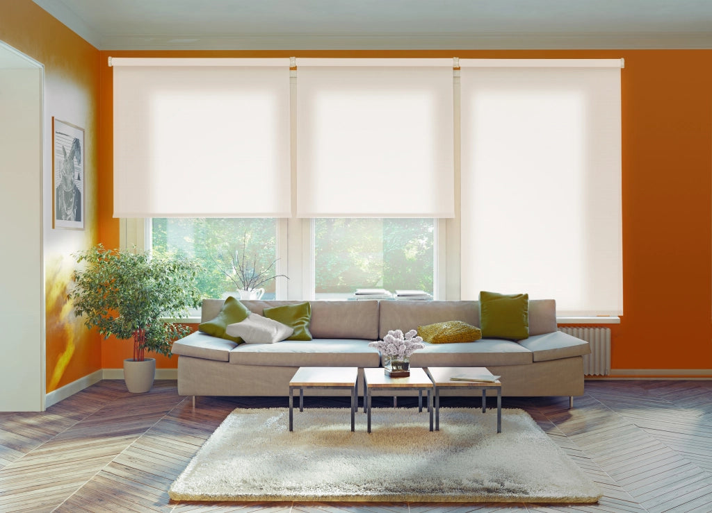 VIEWTEX Tenda a rullo Traslucida Ecofuture (100% tessuto riciclato) Bianco 135 X 250cm - Made in Europe - 5 anni di garanzia