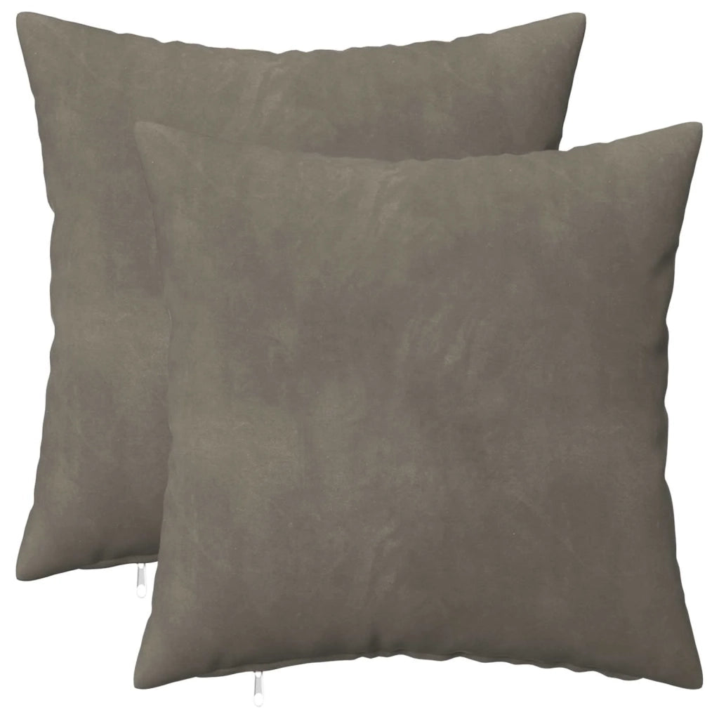 Federa 2 pcs HEERLEN Grigio Chiaro 30 x 30 cm Velluto 907367