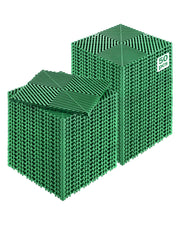 Piastrelle di Drenaggio ad Incastro in PP 50 Pezzi 310 x 310 mm Tappetino Modulare Antiscivolo per Garage Giardino e Doccia Nero
