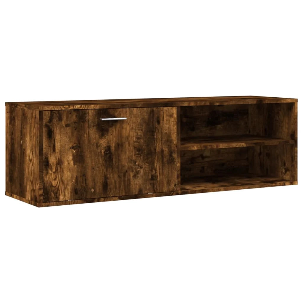 Mobile TV multimediale scaffale TV credenza mobile TV sala da pranzo soggiorno camera da letto rovere affumicato 120 x 34 x 37 cm legno ingegnerizzato marrone 02_0027319
