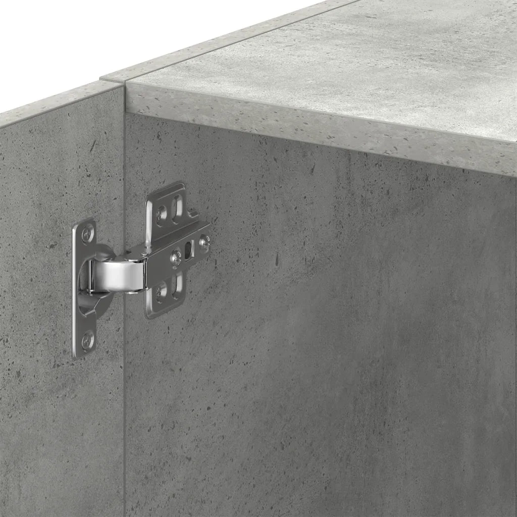 Mobiletto da bagno moderno e sottile 30 x 42,5 x 225 cm grande capacità finitura opaca in legno composito grigio cemento 02_0055555
