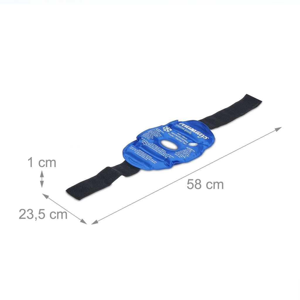 Set di 4 borse in gel per ginocchia effetto caldo o freddo comfort mobilità sport 20 x 25 cm in PVC blu 13_0012931