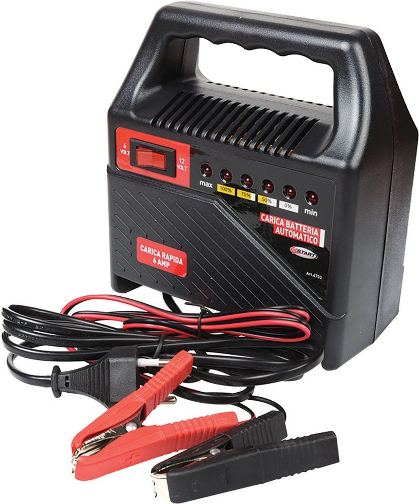Caricabatteria 6Ah 12V â€“ Ricarica Sicura per Batterie Auto e Moto