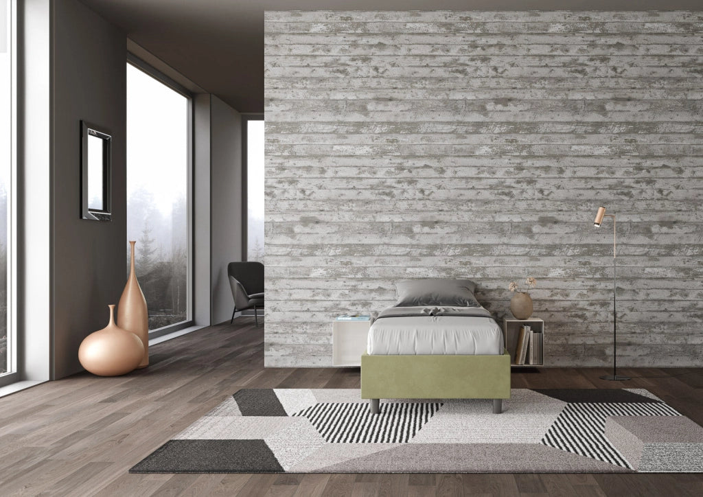 Letto Singolo Sommier 90x210 cm con Rete Azelia Tè Verde