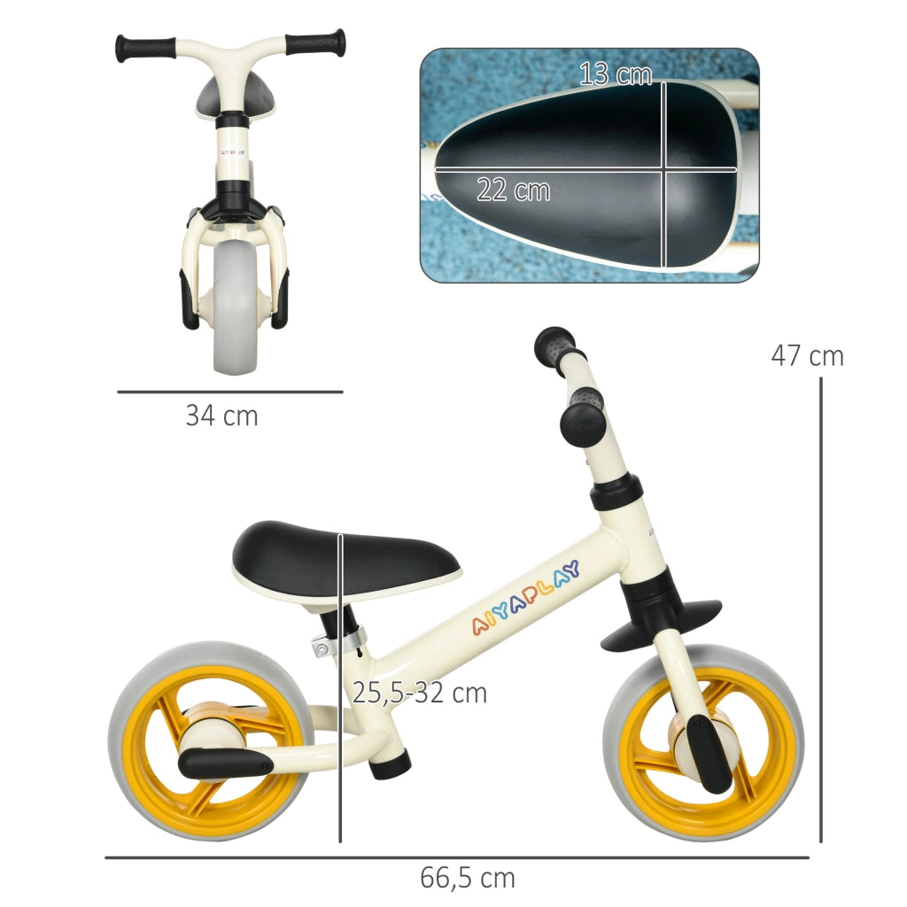 Bici Senza Pedali Bambini ¨C Minimal ¨C Bianco e Arancione 66.5x34x47 cm