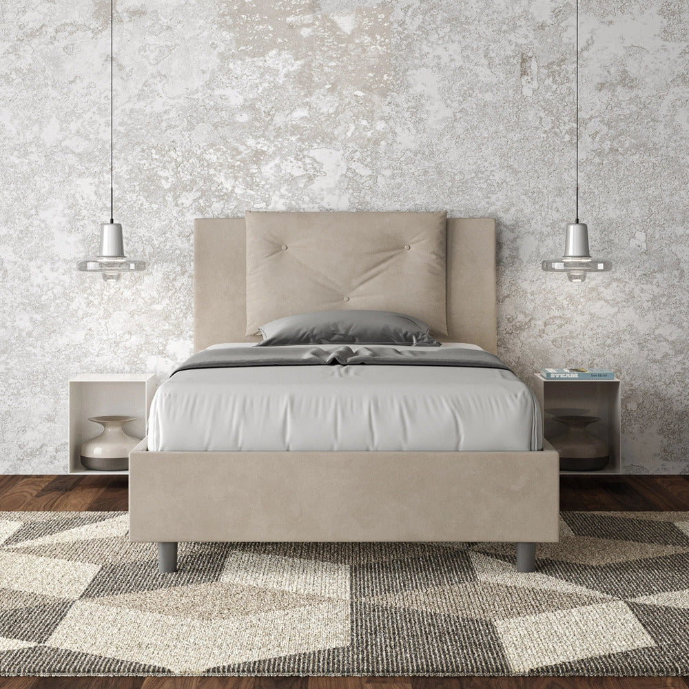Letto Singolo 80x200 cm con Rete Appia Sabbia