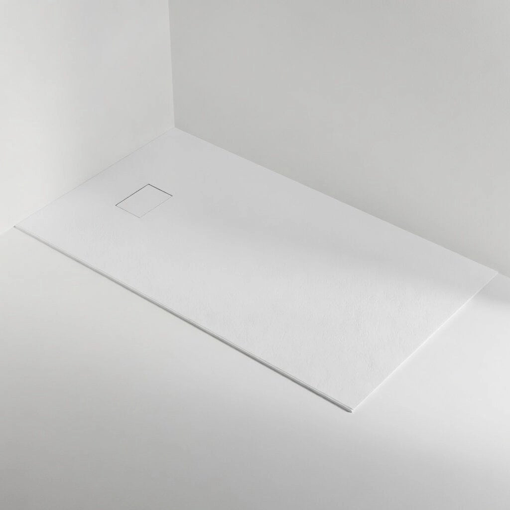 Piatto doccia in resina 80x120 cm SMC effetto pietra colore bianco CUBA