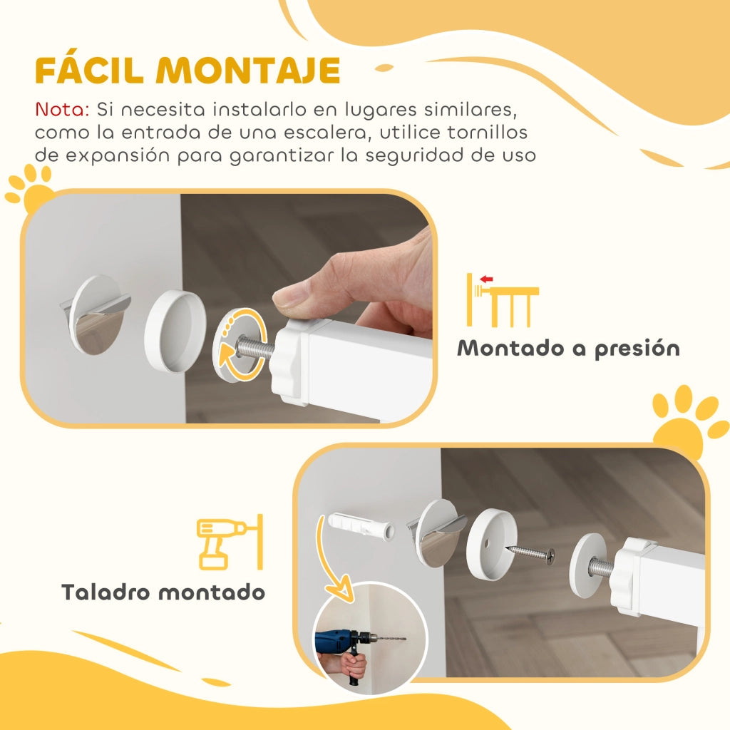 Cancello di Sicurezza ¨C zephmum ¨C Bianco 75-85 cm
