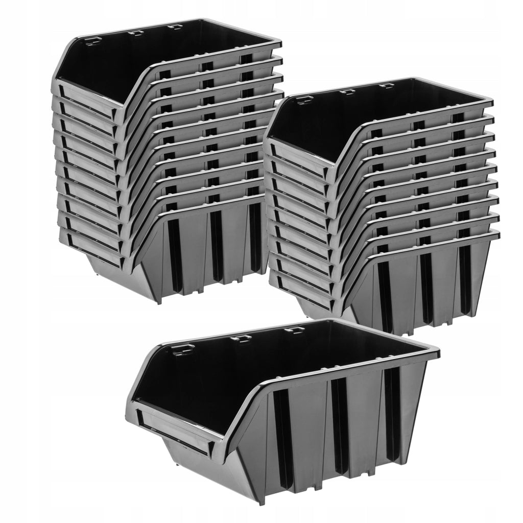Set di 20 vassoi portaoggetti KADAX per officina, dimensioni 195x120 mm.