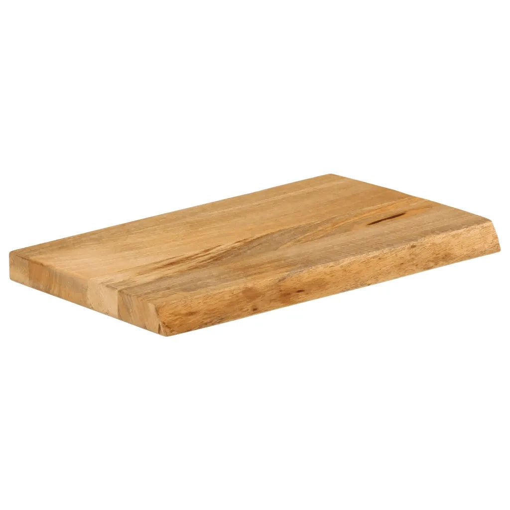 Piano Tavolo | Superficie Tavolo | Piano Scrivania Bordi Vivi 40x20x2,5 cm in Legno Massello di Mango