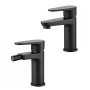 Set miscelatori lavabo bidet in ottone nero opaco Pink