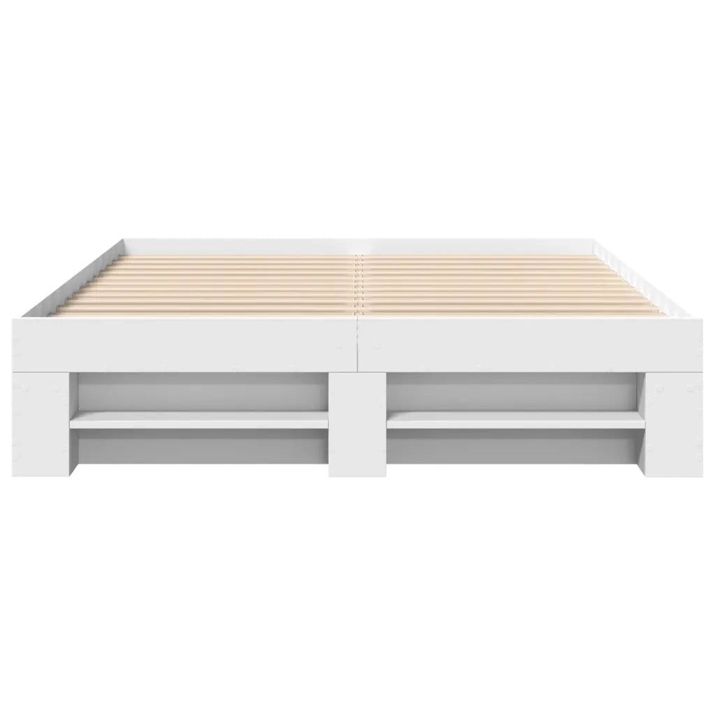 Giroletto-Struttura Letto Bianco 140x190 cm in Legno Multistrato 460304