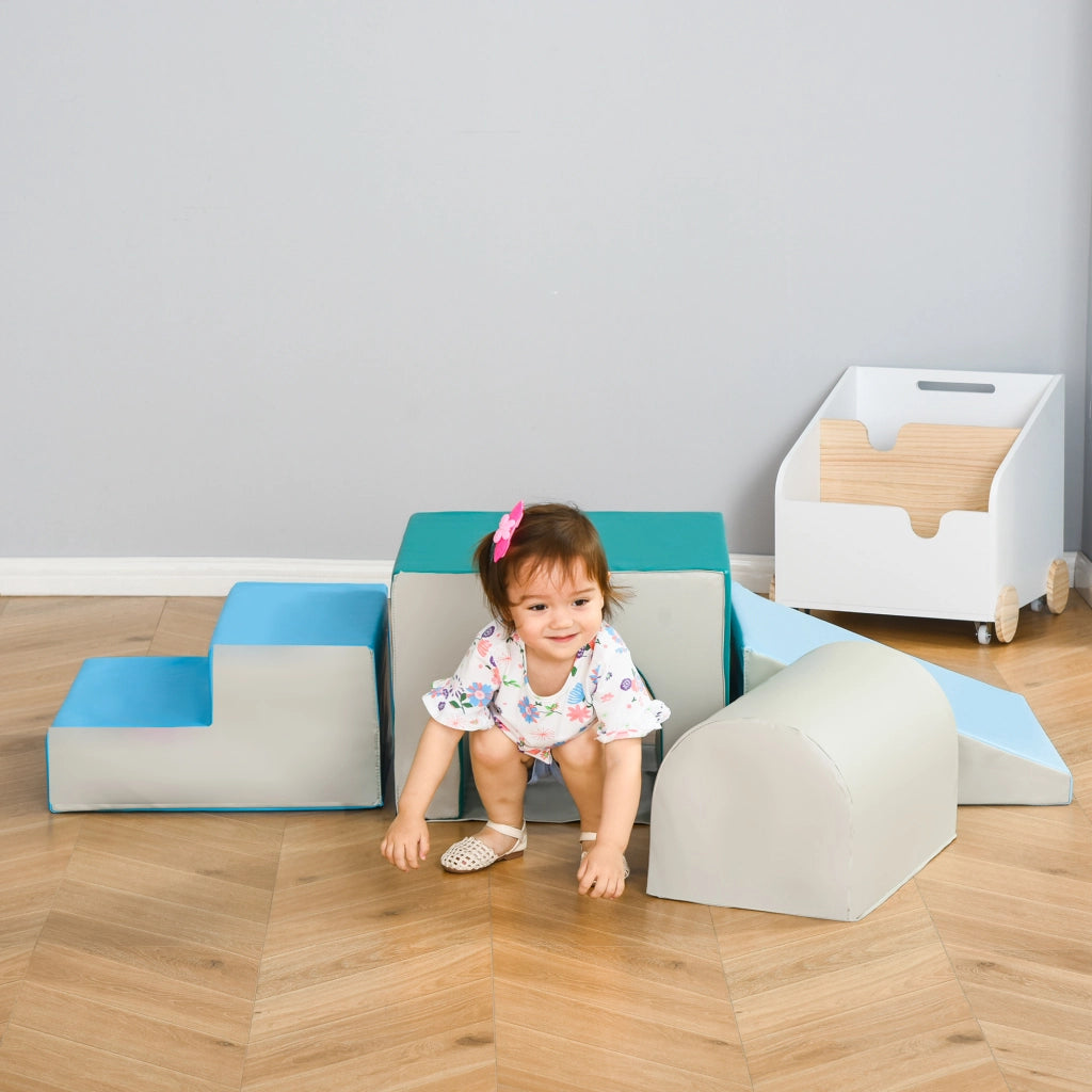 Set 4 Blocchi Costruzioni Morbidi ¨C Xylo ¨C Modulabili Multicolore per Bambini 1-3 Anni