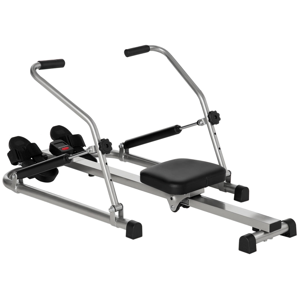 Vogatore Pieghevole, 4 Livelli di Resistenza e Display, Acciaio e ABS, 129x70x70 cm