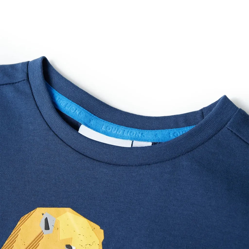 Maglietta per Bambini Blu Scuro 128