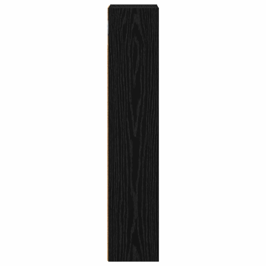 Armadio da Bagno | Mobile da Bagno a muro Rovere Nero 20 x 14 x 70 cm