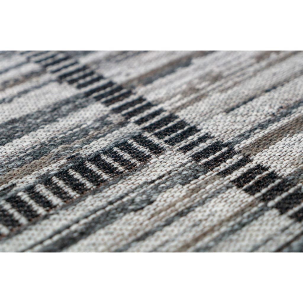 Tappeto Phoenix 102 Naturale e Grigio in Lana e Cotone