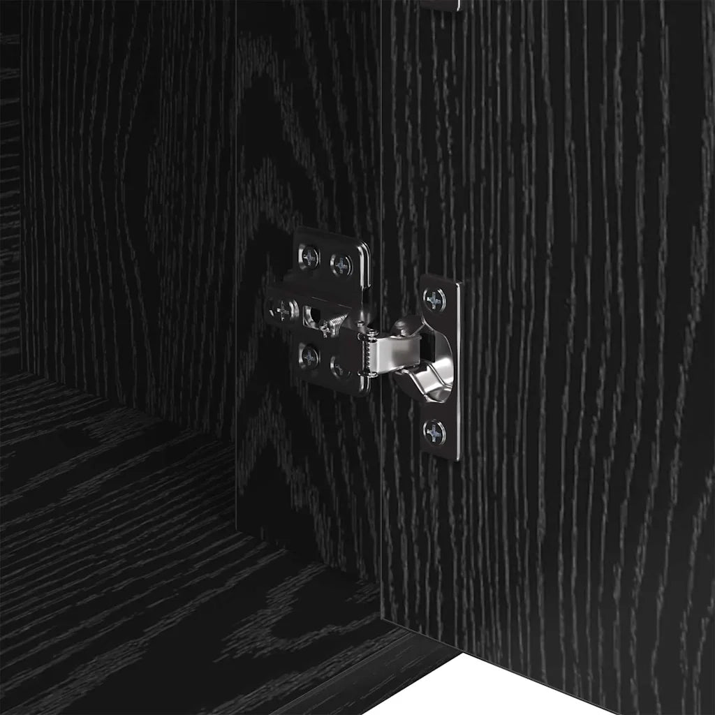 Credenza Rovere nero 30 x 80 x 90 cm Legno multistrato 881095