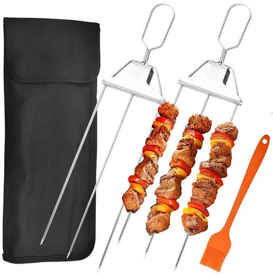 Griglia a 3 vie per BBQ - Acciaio Inossidabile - Set da 2