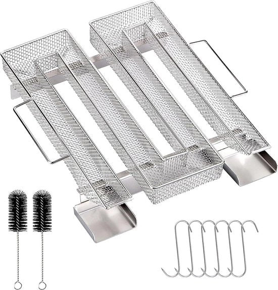 Generatore di fumo freddo in acciaio inossidabile - con manubrio e gancio - per BBQ e griglia.