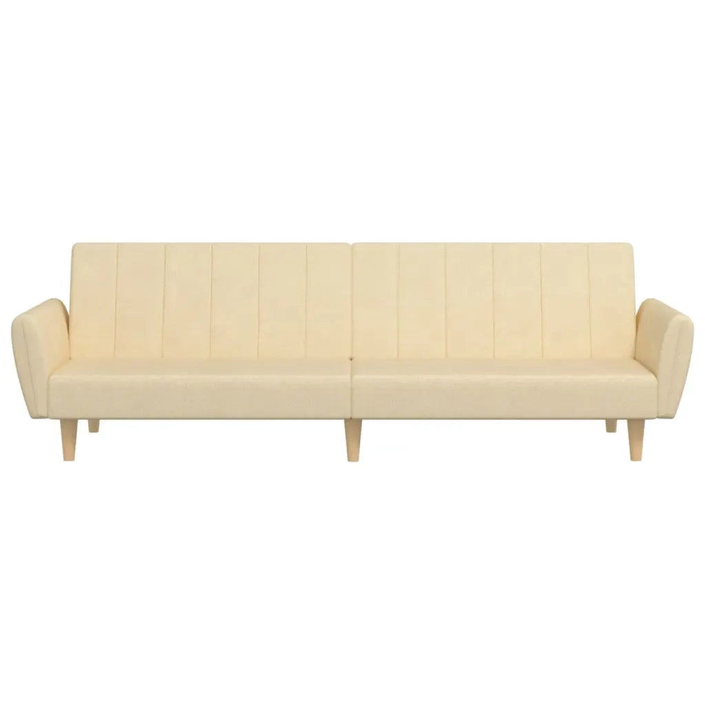 Divano letto | Sof¨¤ letto | Letto singolo a 2 Posti Crema in Tessuto