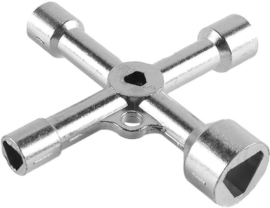 Serratura a Luce 4 Vie - 5 Dimensioni 7 mm/10 mm/12 mm/13 mm/18 mm - Leggera - Piccola - Ideale per Cassetti degli Strumenti - Dimensioni 75 x 75 mm