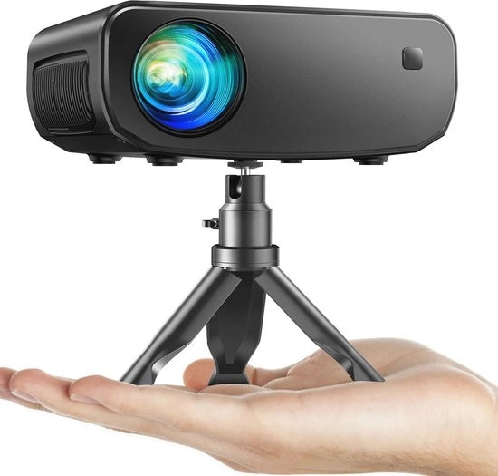 Proiettore Portatile Mini con 1080p HD, 13000 Lumen e Dual WiFi - Perfetto per Casa e Viaggio